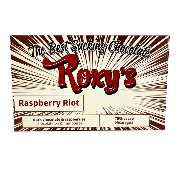 Raspberry Riot Chocolate Bar | 75% dark chocolate + raspberries